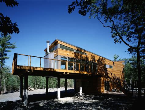 Leader in custom modern modular prefabricated homes. Prefab Mountain Retreat by Resolution: 4 Architecture