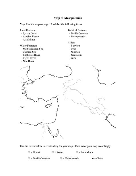 Mesopotamia Map Worksheet True Best