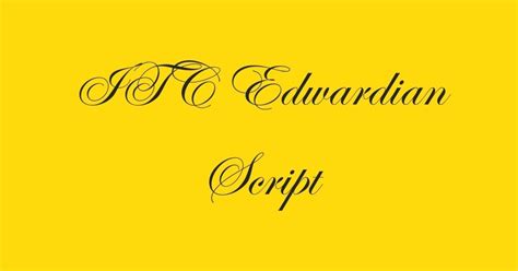 Edwardian script itc file format: ITC Edwardian Script Font | FontShop