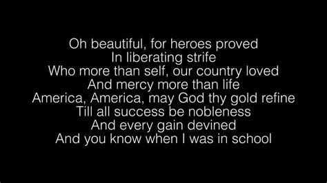 Ray Charles America The Beautiful Lyrics Youtube