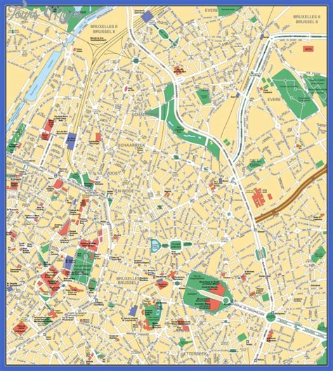 Brussels Map Tourist Attractions