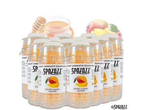 1 2 oz spazazz spz 350 honey mango arouse instant aromatic escape beads jar jars