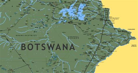 Botswana Map Detailed Map Of Botswana Safari Lodges And Destinations