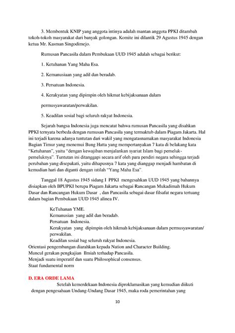 1. Kuliah Pancasila ke 1-10-11 - 10 Membentuk KNIP yang anggota intinya