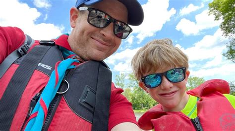 Dr Wilson And His Son Bradley Were Protecting Their Eyes While Rafting