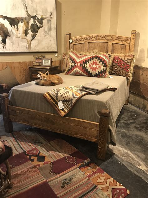 A rather small bedroom requires storage space. Acorn Carved Wood Queen Bed at Anteks Furniture Store in ...