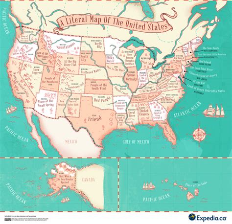 Discover The Historic Origin Of Your States Name With This Map Map