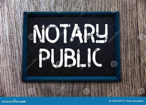 Handwriting Text Notary Public Concept Meaning Legality Documentation