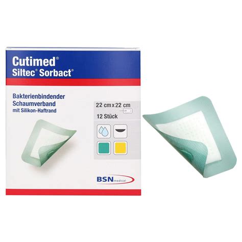 Bsn Jobst® Cutimed® Siltec® Sorbact® Wound Dressing 9 X 9