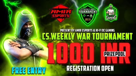 Clash Squad Tournament Prize 1000 Inr Free Entry Cs Weekly War