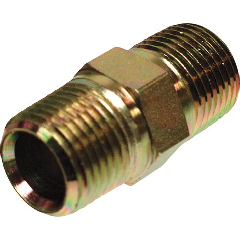 Apache Hex Nipple — 1/2in. M NPTF x 3/8in. M NPTF | Northern Tool