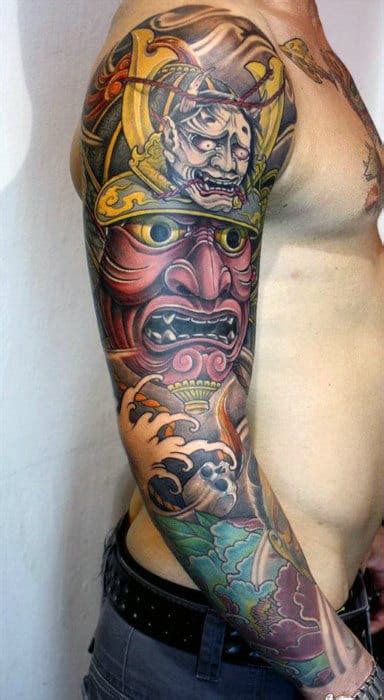 See more ideas about japanese tattoo, sleeve tattoos, asian tattoos. 100 Japanese Samurai Mask Tattoo Designs For Men