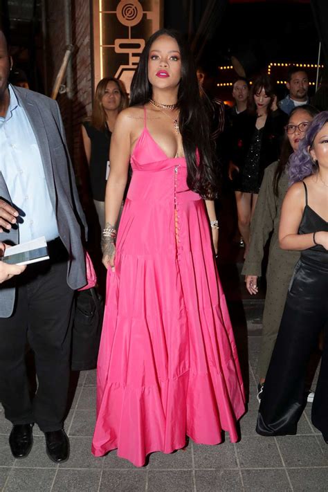 Rihanna In A Pink Dress Was Seen Out In Seoul 09 18 2019