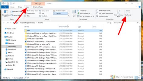 Windows How To Find And Clear The All Recent Files List Winbuzzer