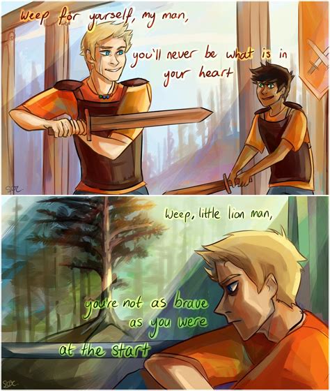 luke castellan and percy jackson art by sixofclovers artwork percy jackson quotes percy
