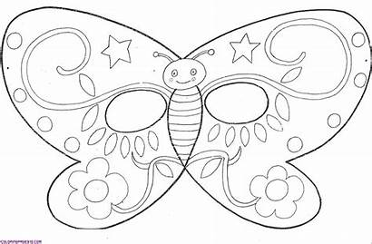 Mask Butterfly Coloring Pages