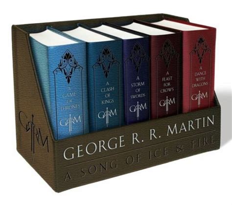 Game Of Thrones Book Collection Leather Bound Set Hardcover George Rr