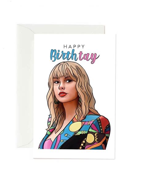 A Birthday Card With A Drawing Of A Woman S Face And The Words Happy Birthday Written On It