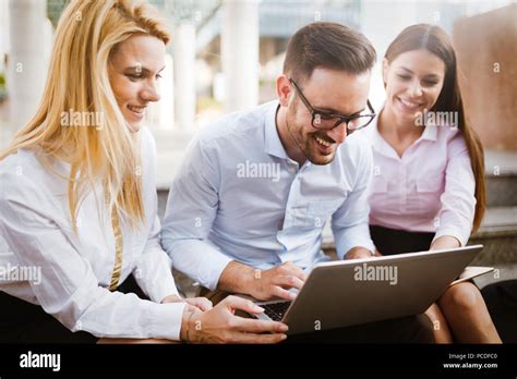 Business People Having Fun In Office Stock Photo Alamy