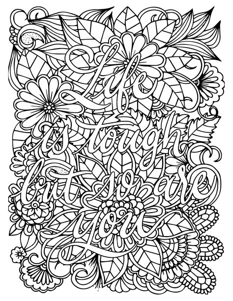 Adult Coloring Page Inspirational Coloring Fun Relaxing Etsy