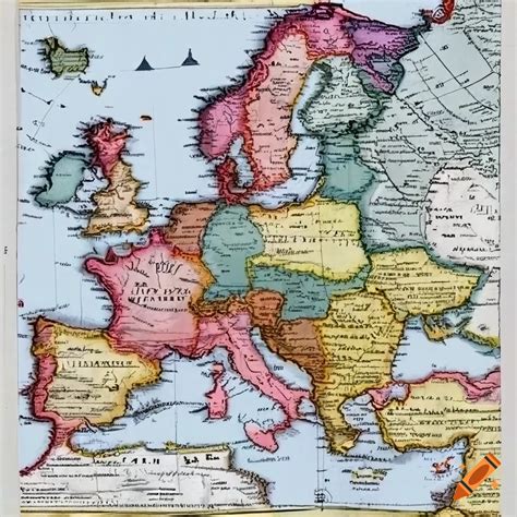 Map Of 18th Century Western Europe On Craiyon