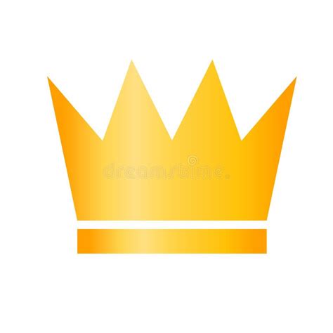 Gold Royal Crown Vector On White Background Stock Vector Illustration
