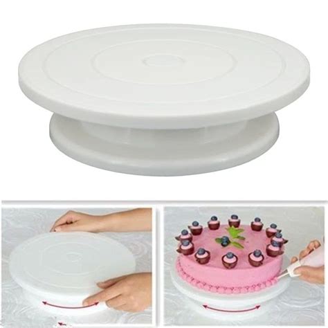 28cm Plastic Cake Turntable Rotating Anti Skid Cake Decorating Wnh Empire