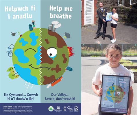 School Pupils Poster To Promote Anti Littering Campaign