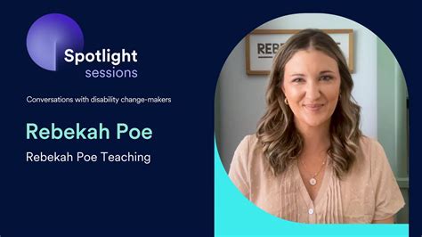 Rebekah Poe Of Rebekah Poe Teaching Accessibes Spotlight Sessions