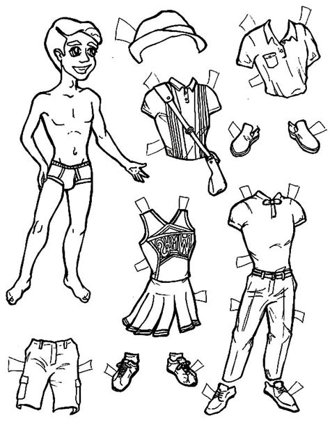 Check spelling or type a new query. Boy Paper Doll Dress Coloring Pages : Coloring Sky
