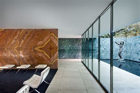 The pavilion is raised on a plinth of travertine, and its design. Blog 7: Case Study - Modernist Architect: Ludwig Mies van ...