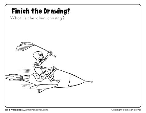 Maybe you would like to learn more about one of these? finish-the-drawing-alien - Tim's Printables