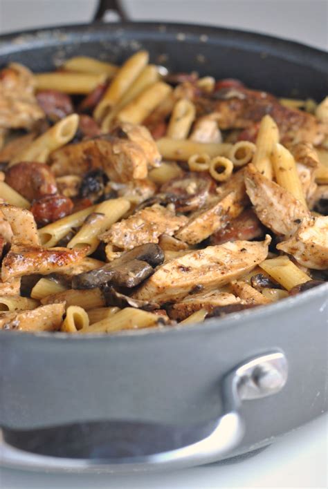 Grill chicken breast and pork sausage on the preheated grill until browned and no longer pink inside, about 5 minutes per side. Creamy Cajun Chicken and Sausage Pasta - Prevention RD