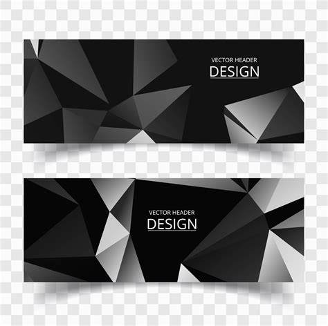 Elegant Gray Polygonal Shape Banners Set 239062 Vector Art At Vecteezy