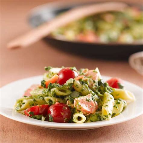 Pasta met spinazie Boursin en tomaat