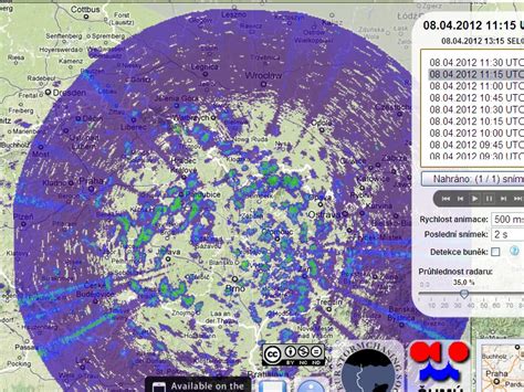 Počasí radar / radar aktualni srazky nad cr a predpoved idnes cz. Počasí radar na mapě
