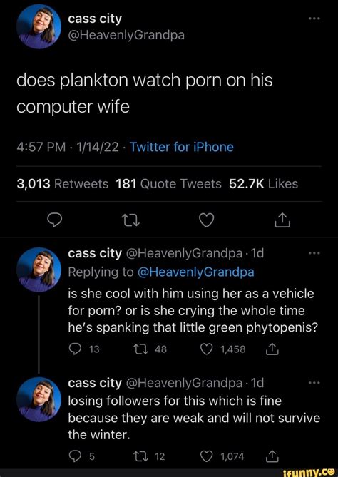 Cass City Does Plankton Watch Porn On His Computer Wife Pm Twitter
