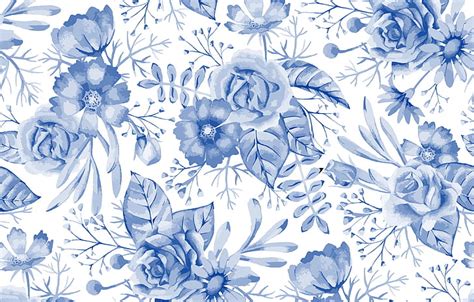 4k Floral Pattern Blue Floral Pattern Wallpapers Top Free Blue Floral