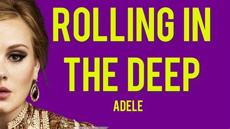 Rolling In The Deep Adele Original Lyrics Youtube