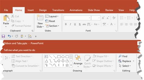 Ribbon And Tabs In Powerpoint 2019 For Windows