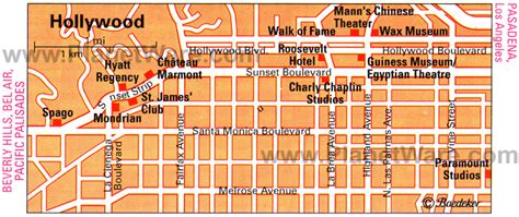 Hollywood Tourist Map