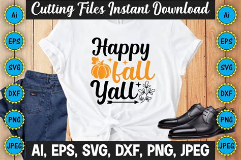 Happy Fall Yall Svg Vector Cut Files Graphic By Carftartstore18