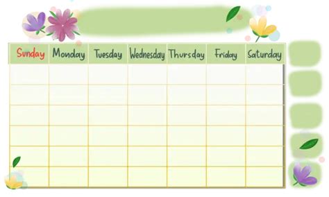 Isolated Weekly Schedule Template Weekly Schedule Templates Png