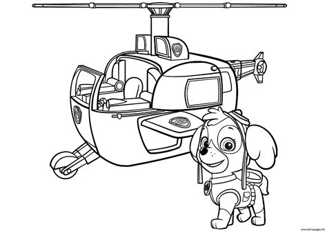 Paw Patrol Skyes Helicopter Paw Patrol coloring pages | Paw patrol coloring pages, Paw patrol 