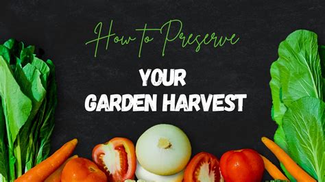 How To Preserve Your Garden Harvest