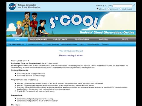 Understanding Celsius Lesson Plan for 4th Grade | Lesson Planet