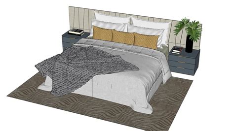 Cama Casal 3d Warehouse Bedroom Bed Design Bedroom Interior Modern Bedroom Interior