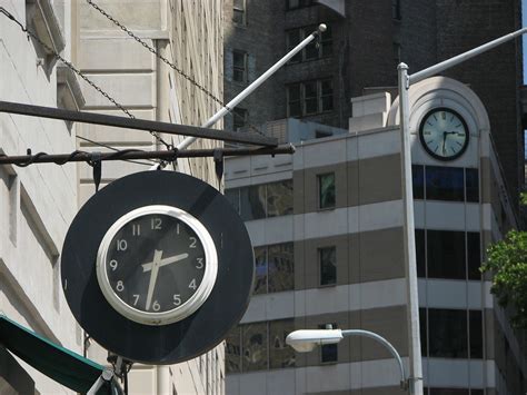 Two Clocks Two Clocks In Lower Manhattan Drocpsu Flickr