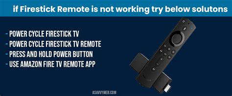 Along with that, you will have 24/7 customer support to solve your queries. How to fix Firestick tv remote not working - A Savvy Web