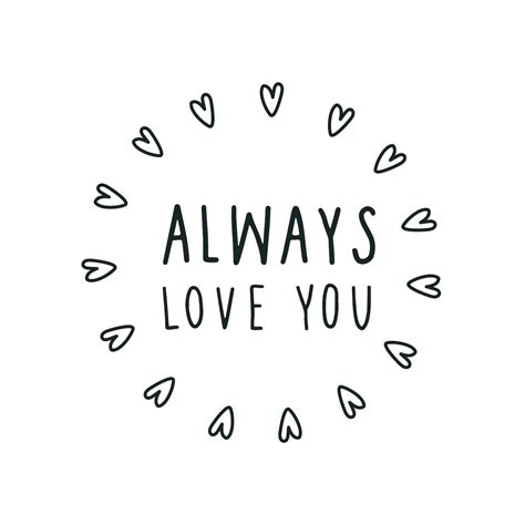 Always Love You Framed With Hearts Free Vector Rawpixel